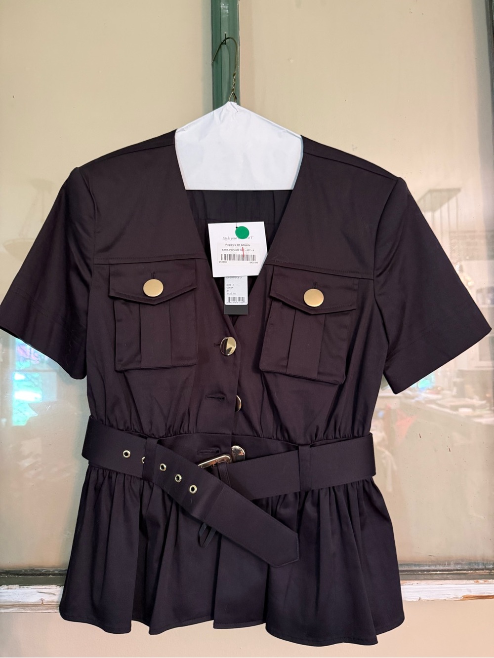 Toccin Ezra Safari Peplum Top